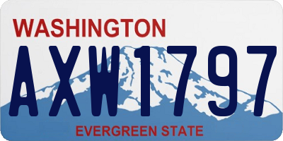 WA license plate AXW1797