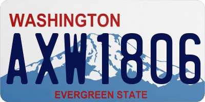 WA license plate AXW1806