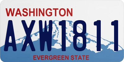 WA license plate AXW1811