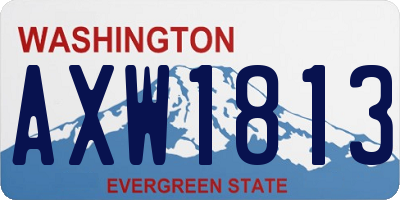 WA license plate AXW1813