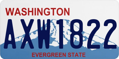 WA license plate AXW1822