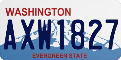 WA license plate AXW1827
