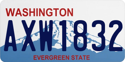 WA license plate AXW1832