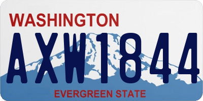 WA license plate AXW1844