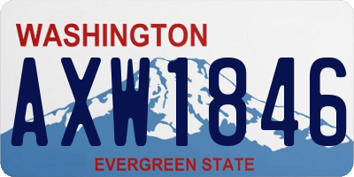 WA license plate AXW1846