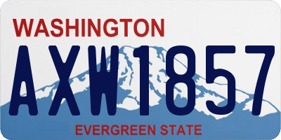 WA license plate AXW1857