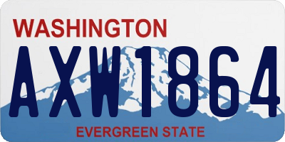 WA license plate AXW1864