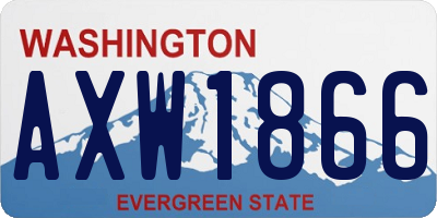 WA license plate AXW1866