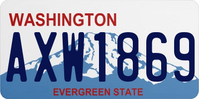WA license plate AXW1869