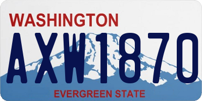 WA license plate AXW1870