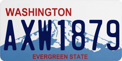 WA license plate AXW1879