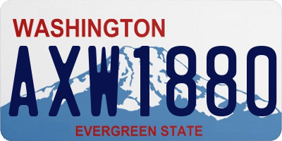 WA license plate AXW1880
