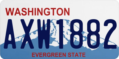 WA license plate AXW1882