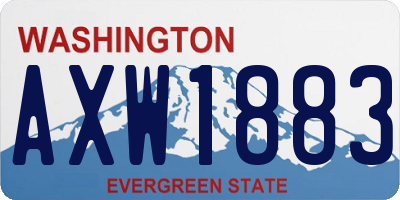 WA license plate AXW1883