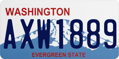 WA license plate AXW1889