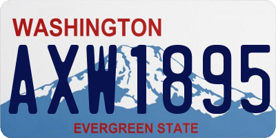 WA license plate AXW1895