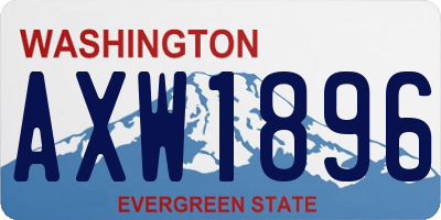 WA license plate AXW1896
