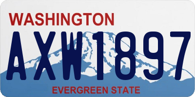 WA license plate AXW1897
