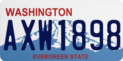 WA license plate AXW1898