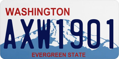 WA license plate AXW1901