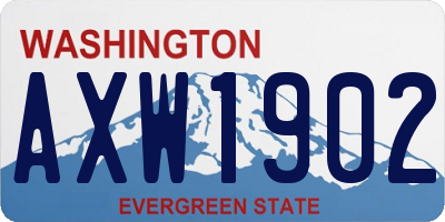 WA license plate AXW1902