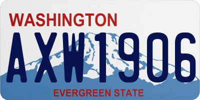 WA license plate AXW1906