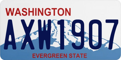 WA license plate AXW1907