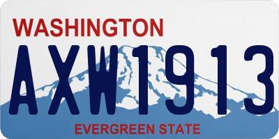 WA license plate AXW1913