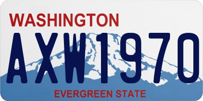 WA license plate AXW1970