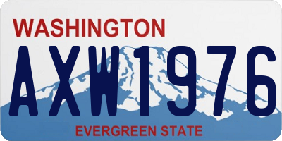 WA license plate AXW1976
