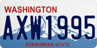 WA license plate AXW1995