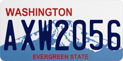 WA license plate AXW2056