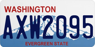 WA license plate AXW2095