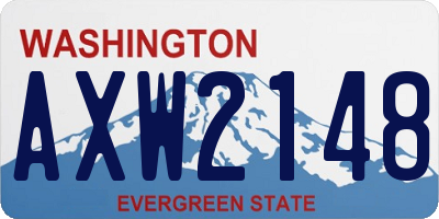 WA license plate AXW2148
