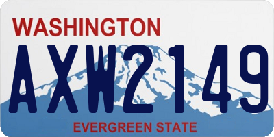 WA license plate AXW2149