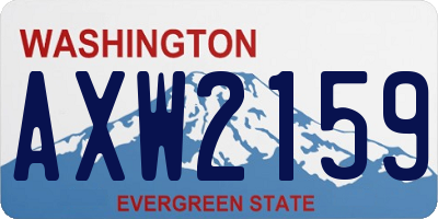 WA license plate AXW2159
