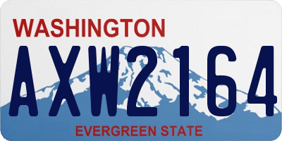 WA license plate AXW2164