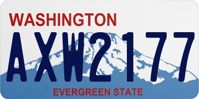 WA license plate AXW2177