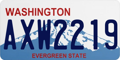 WA license plate AXW2219