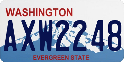 WA license plate AXW2248