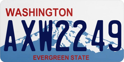WA license plate AXW2249