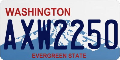 WA license plate AXW2250