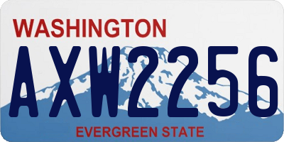 WA license plate AXW2256