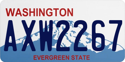WA license plate AXW2267