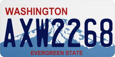 WA license plate AXW2268