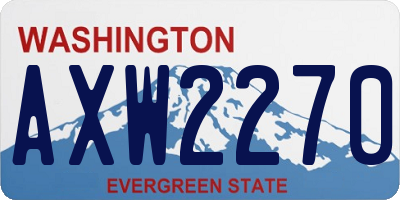 WA license plate AXW2270
