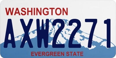 WA license plate AXW2271