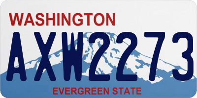 WA license plate AXW2273