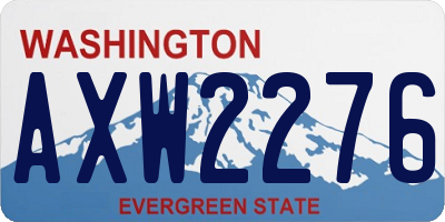 WA license plate AXW2276