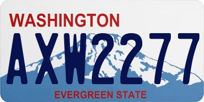 WA license plate AXW2277
